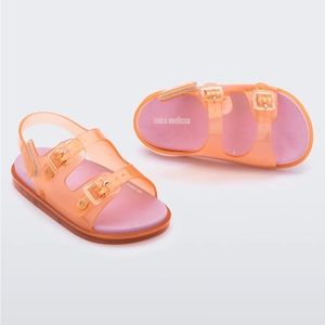Mini Melissa Orange/Pink Sandals Toddler Size 6